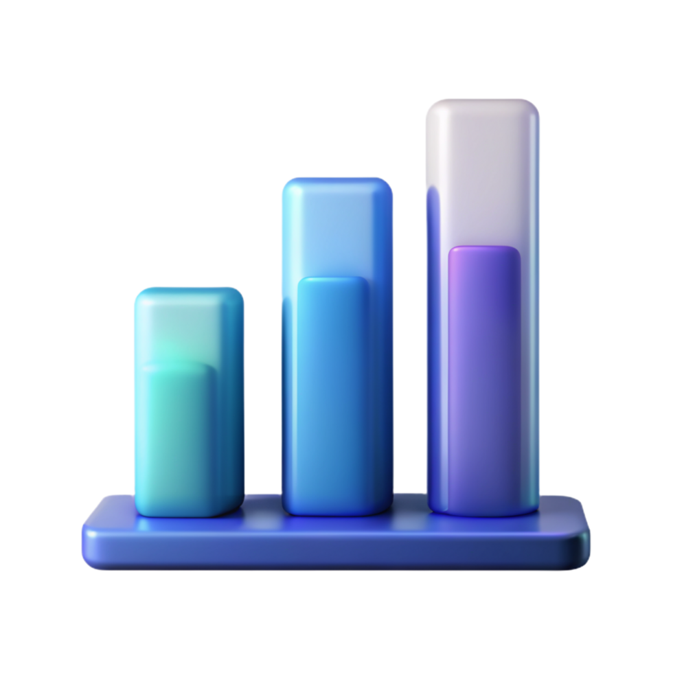 Bar graph 3D bar graph design 3D bar graph icon png