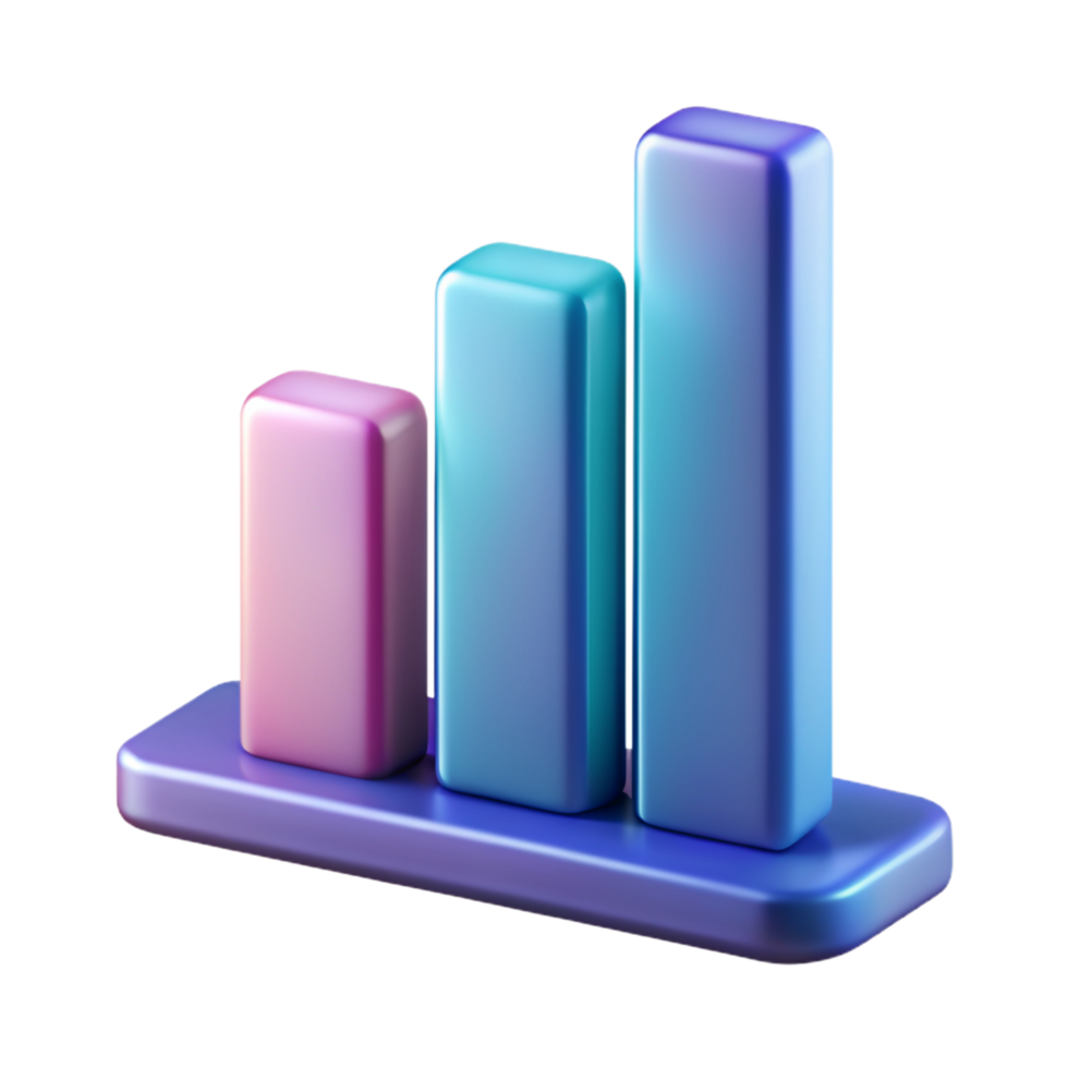 Bar graph 3D bar graph design 3D bar graph icon png