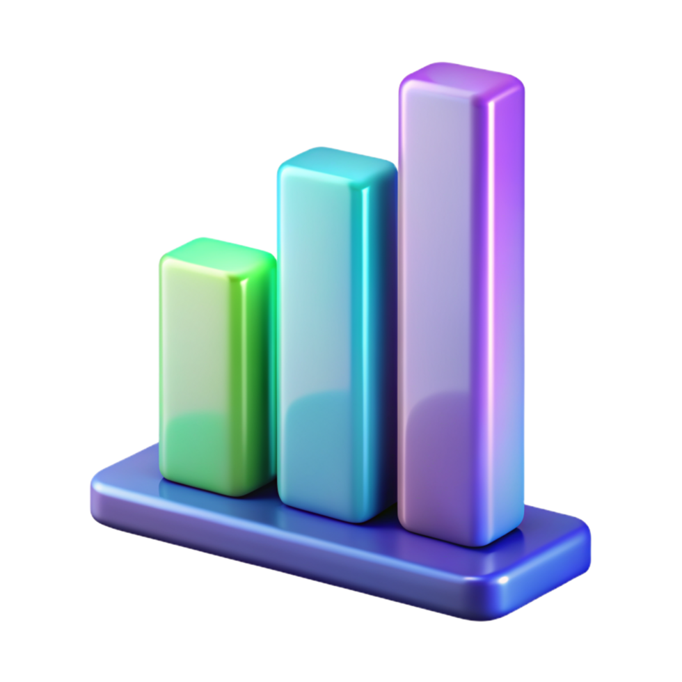Bar graph 3D bar graph design 3D bar graph icon png