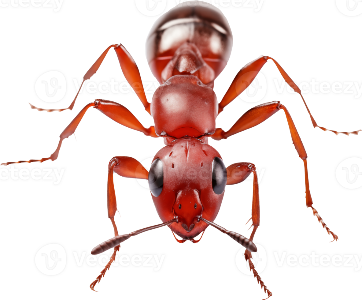 Red ant isolated on transparent background png