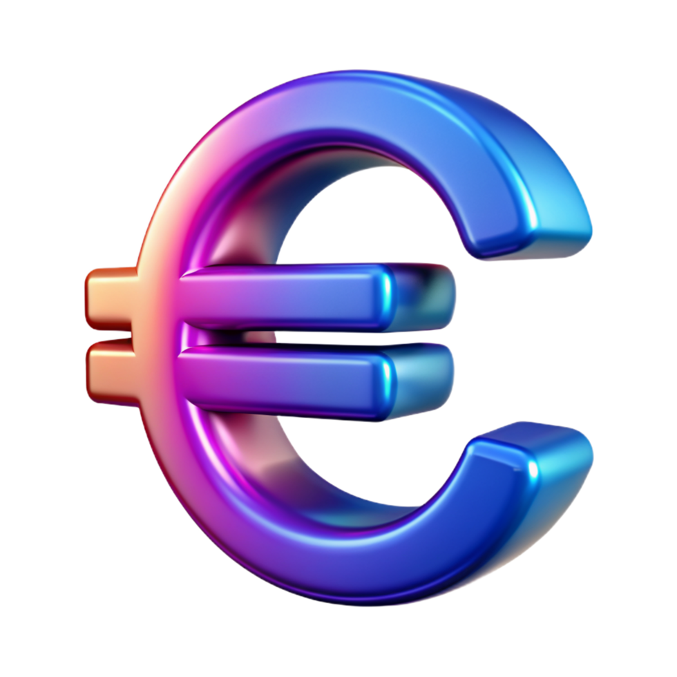 Euro sign 3D Euro symbol 3D Euro design 3D Euro icon png