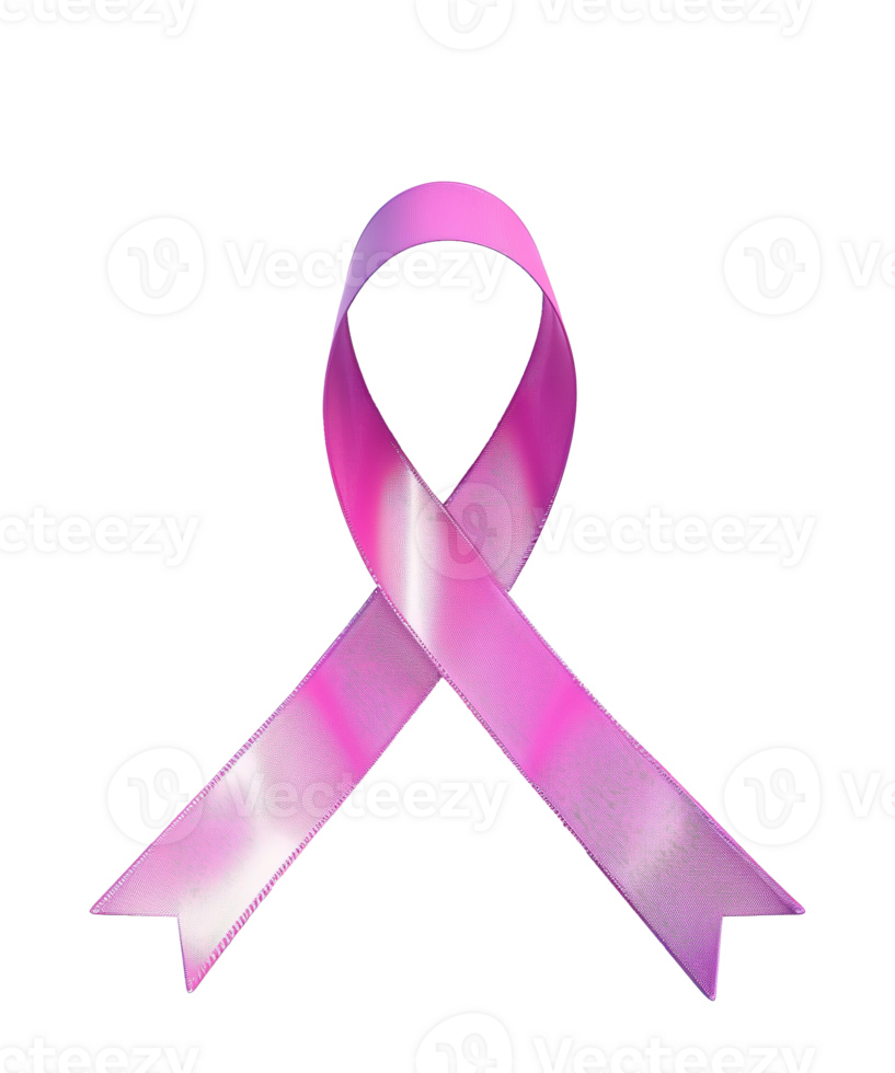3d illustration of pink ribbon for celebrate breast cancer awareness day png
