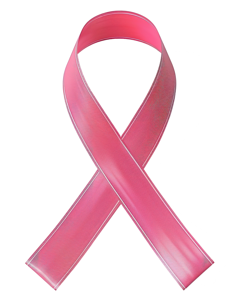 3d illustration of pink ribbon for celebrate breast cancer awareness day png