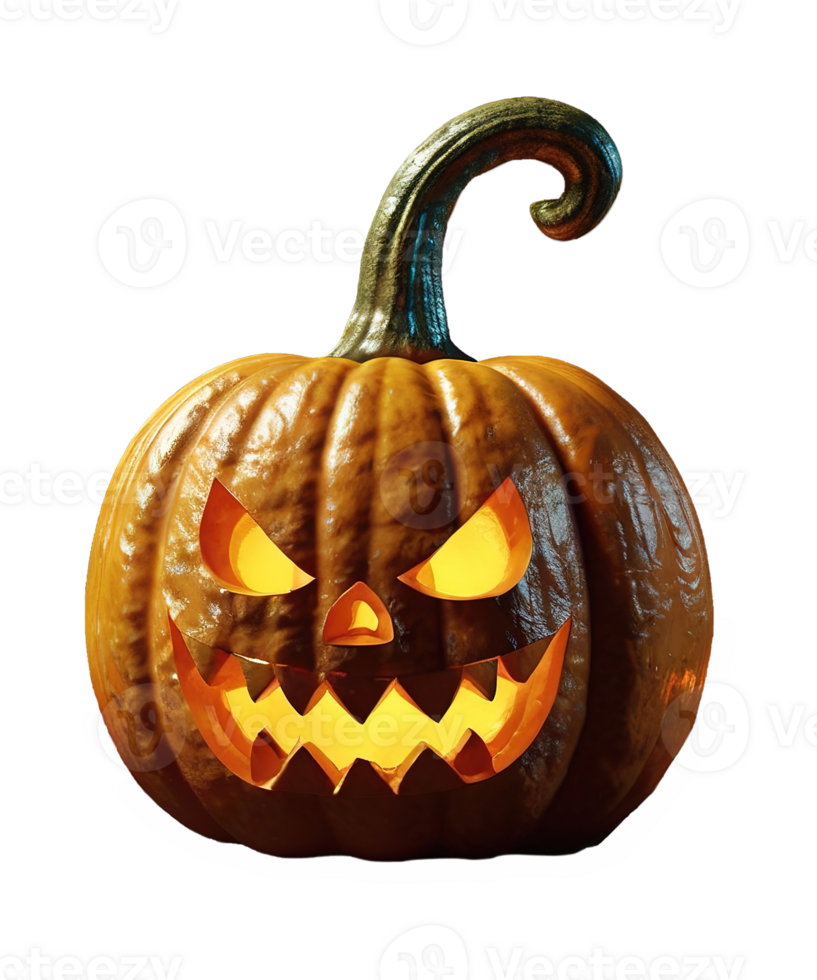 3d illustration of pumpkin for celebrate halloween png