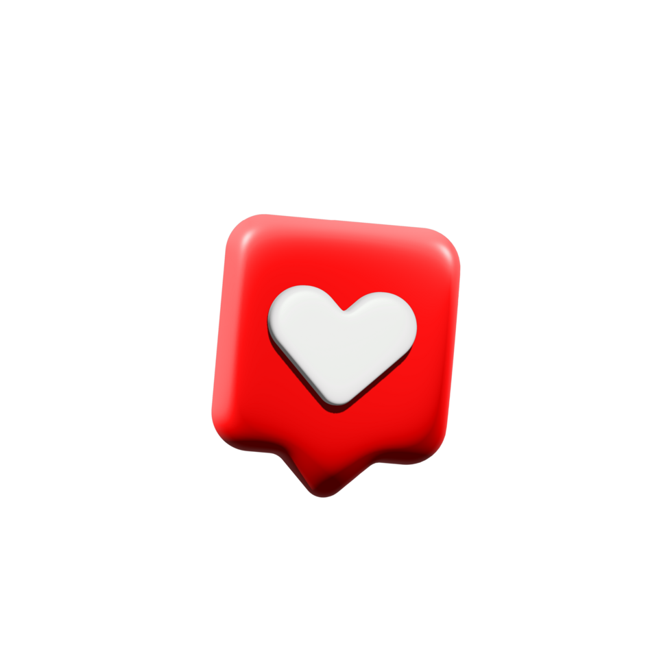 love post 3d icon symbol png