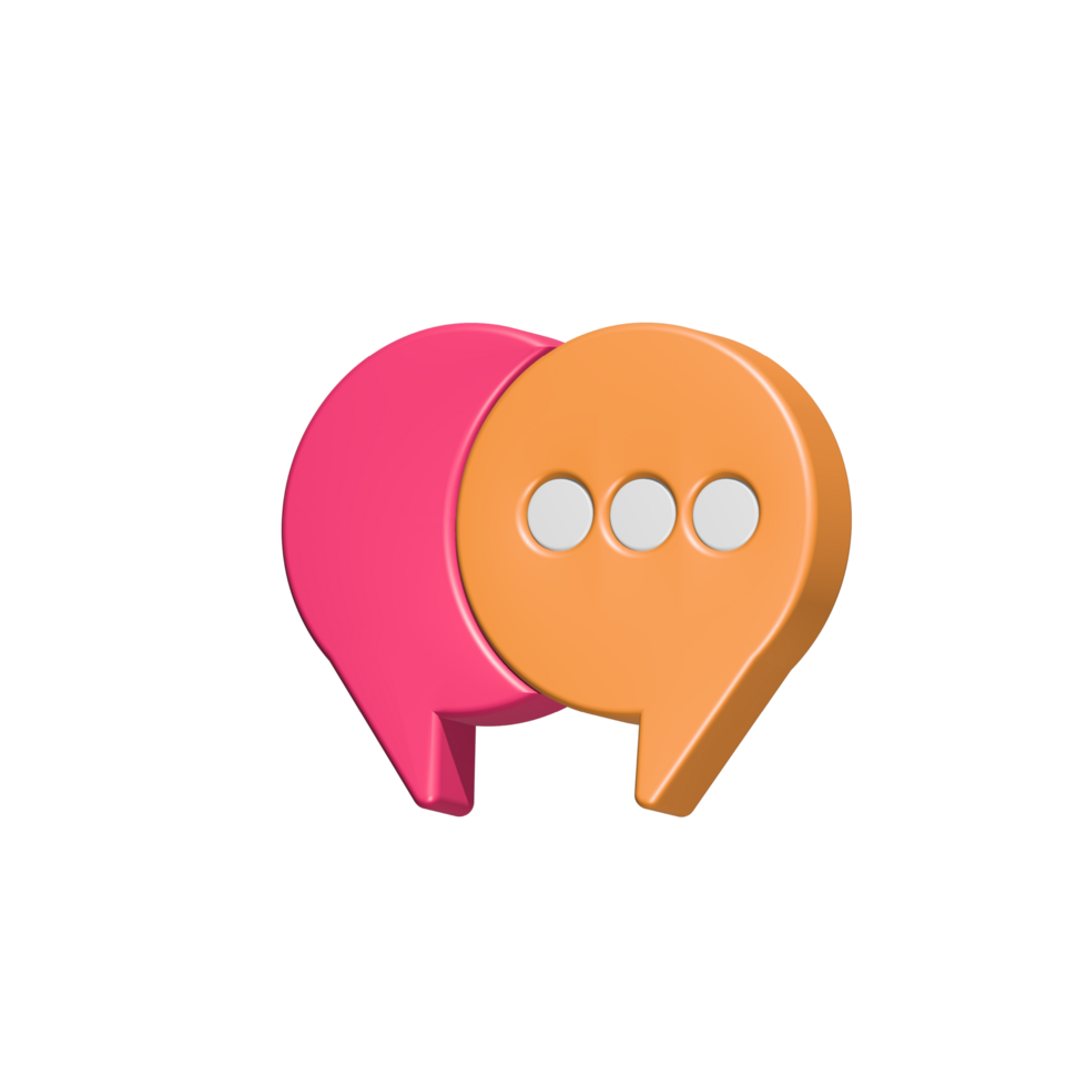 chat 3d talk symbol communication dialog png