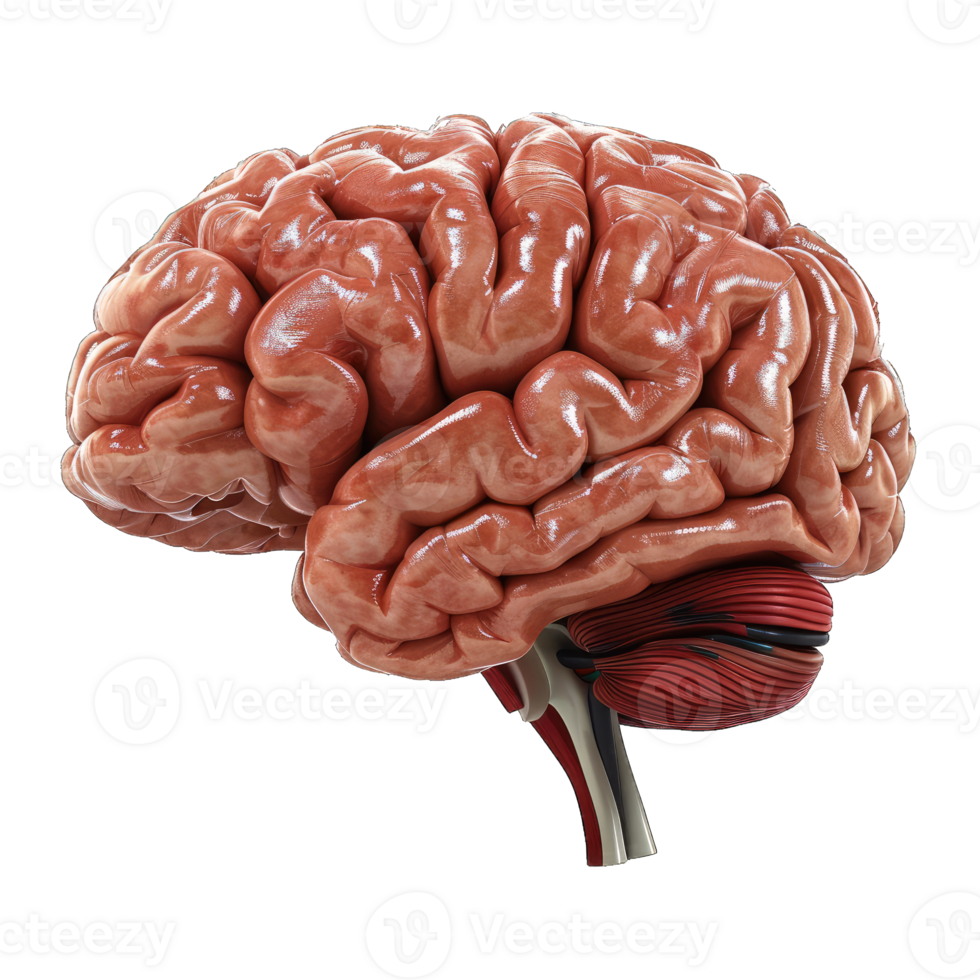 3d render of brain png