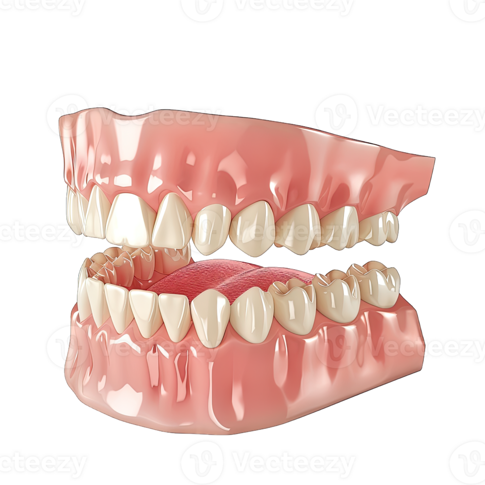 3d render of human teeth png