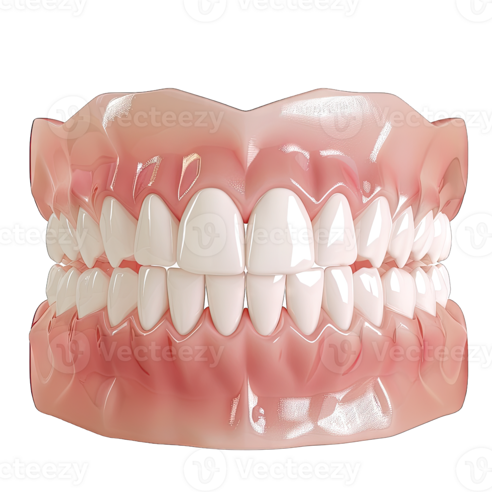 3d render of human teeth png
