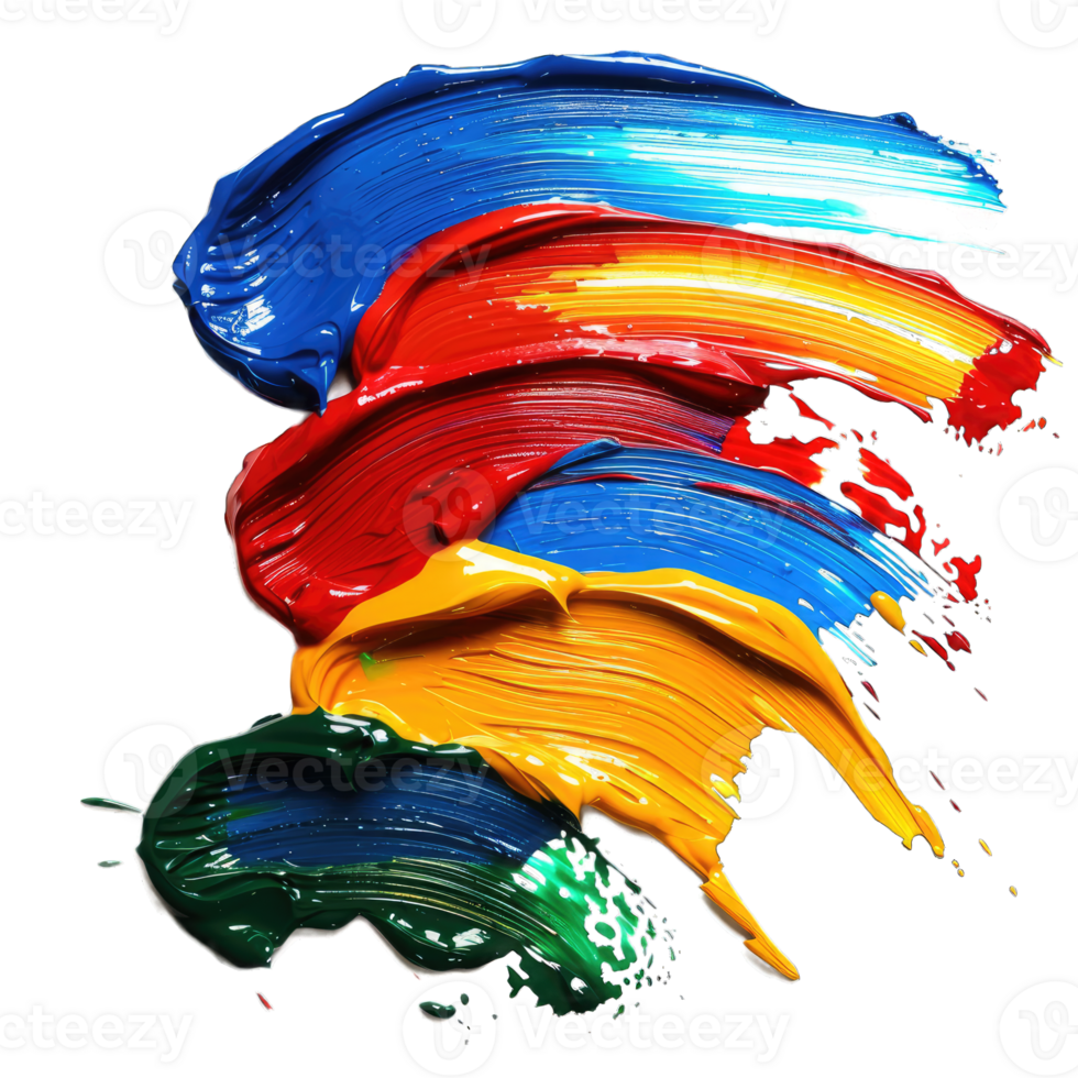 Acrylic color brush stroke png