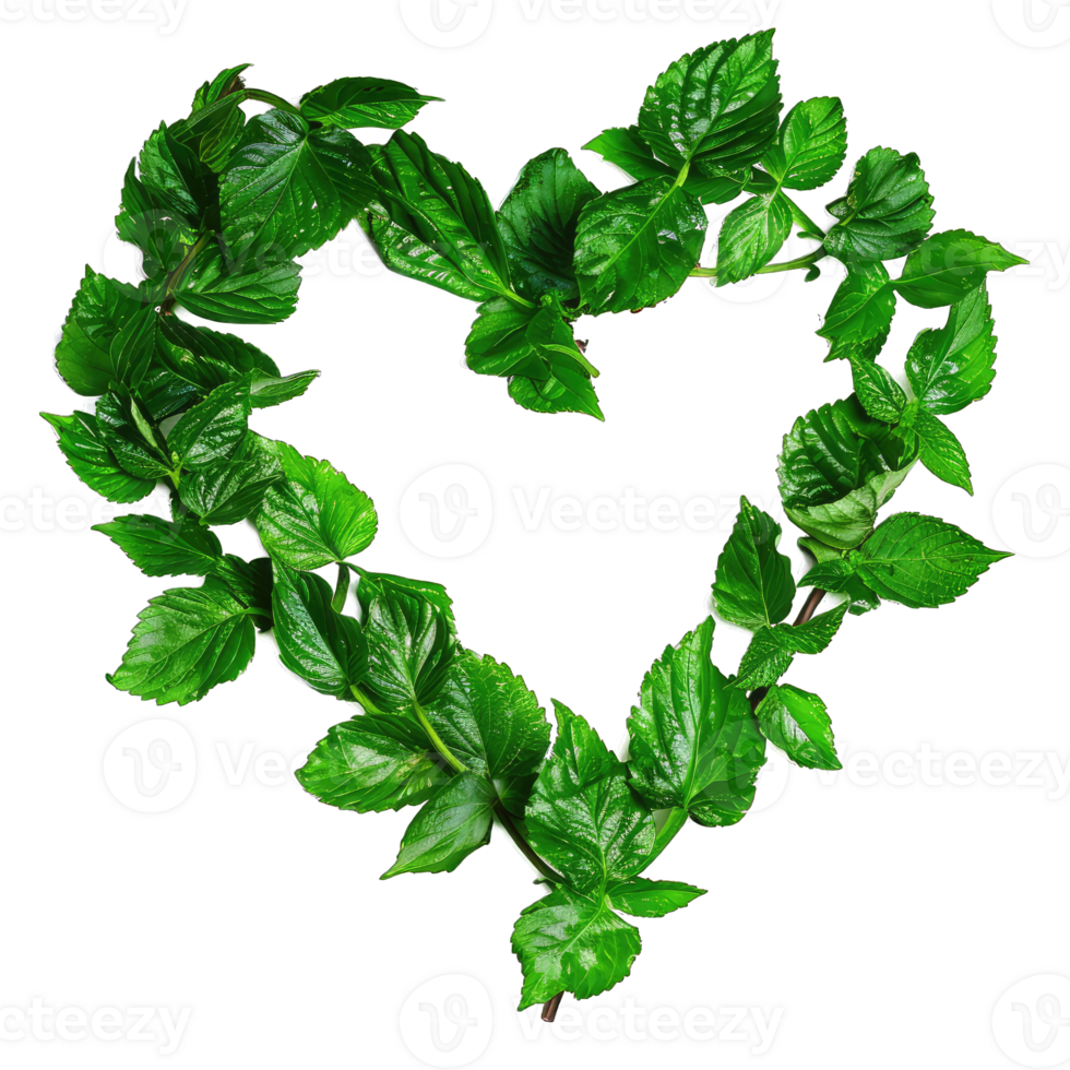 Leaves in shape of heart png
