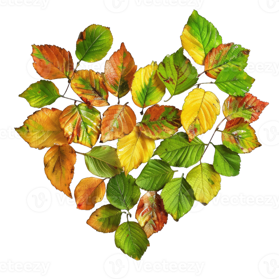 Leaves in shape of heart png