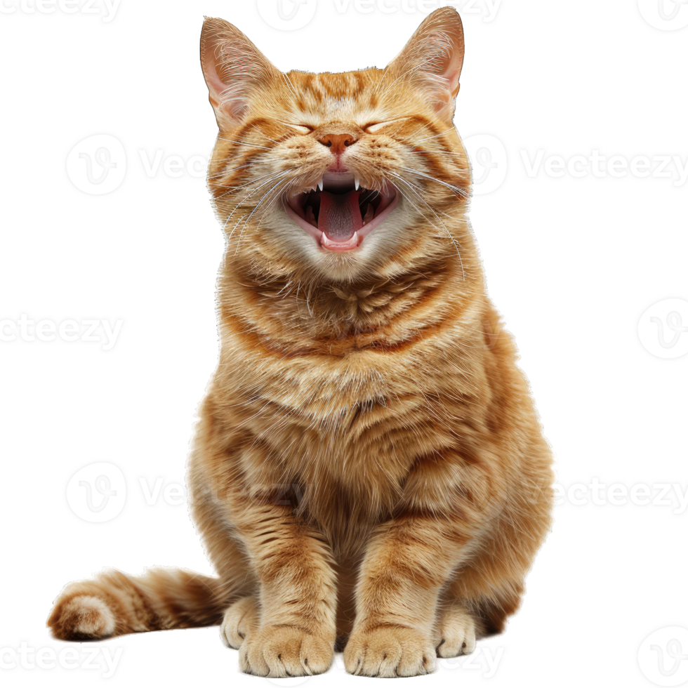 Cute fluffy cat playing png