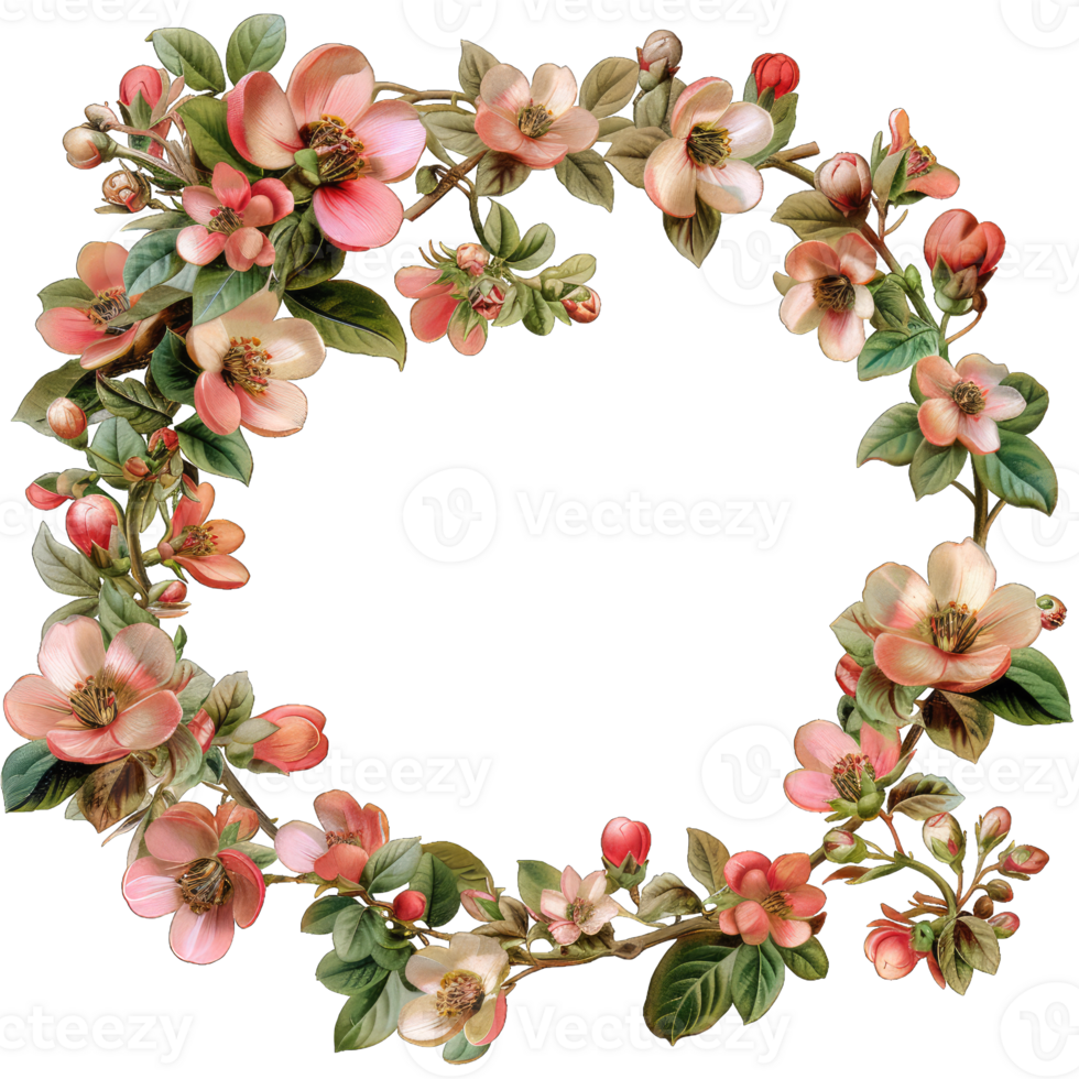 an illustration of flowers in a frame png