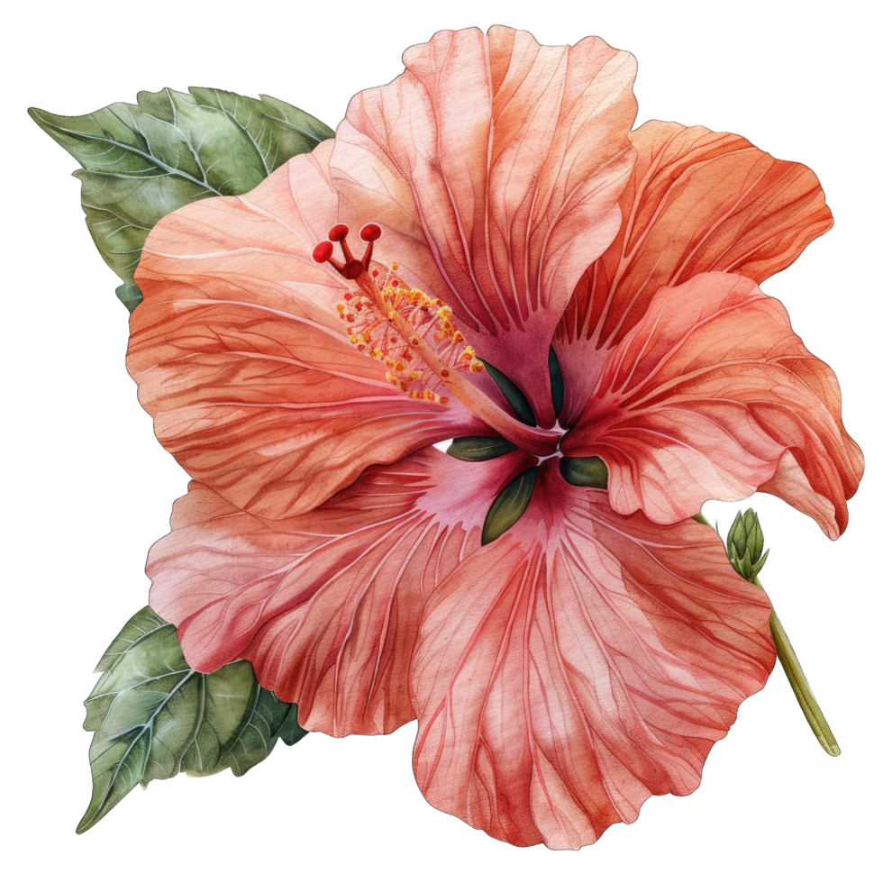 watercolor flower with blots and paint splatters png