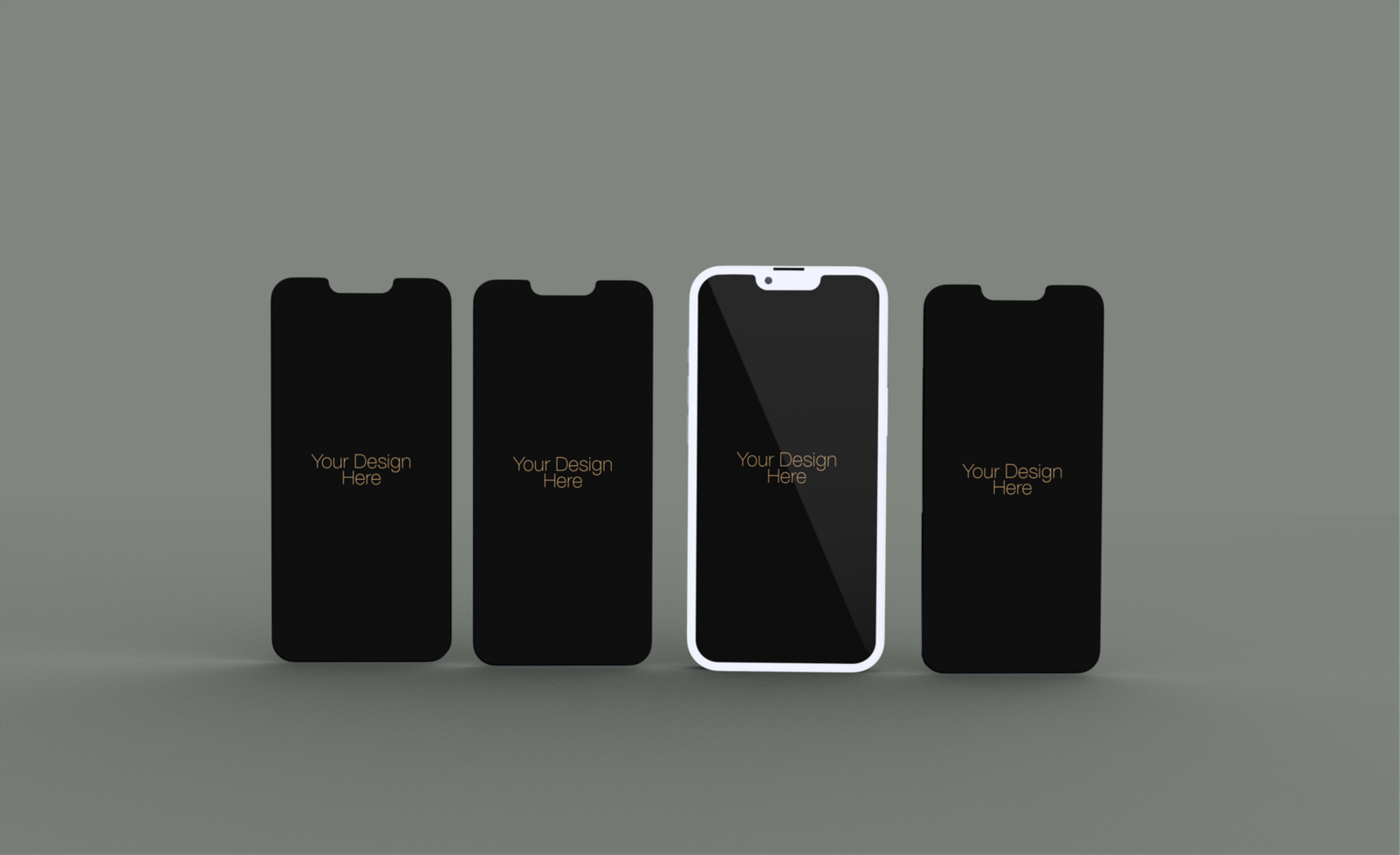 Realistic clay phone mockup design psd