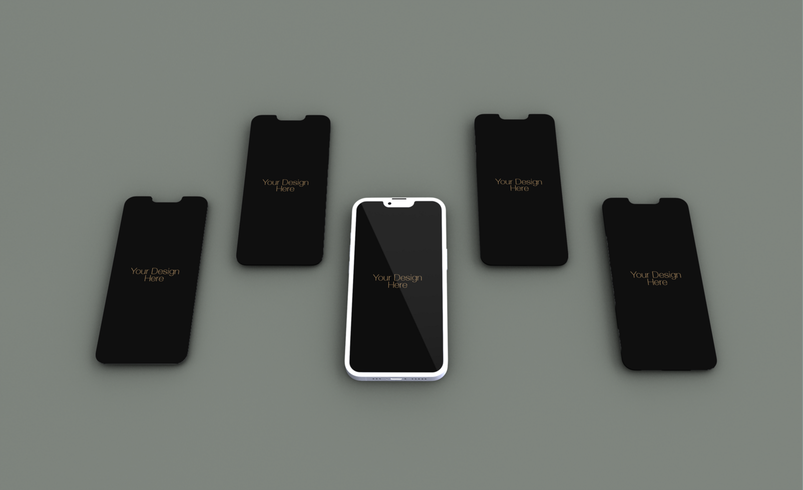 Realistic clay phone mockup design psd