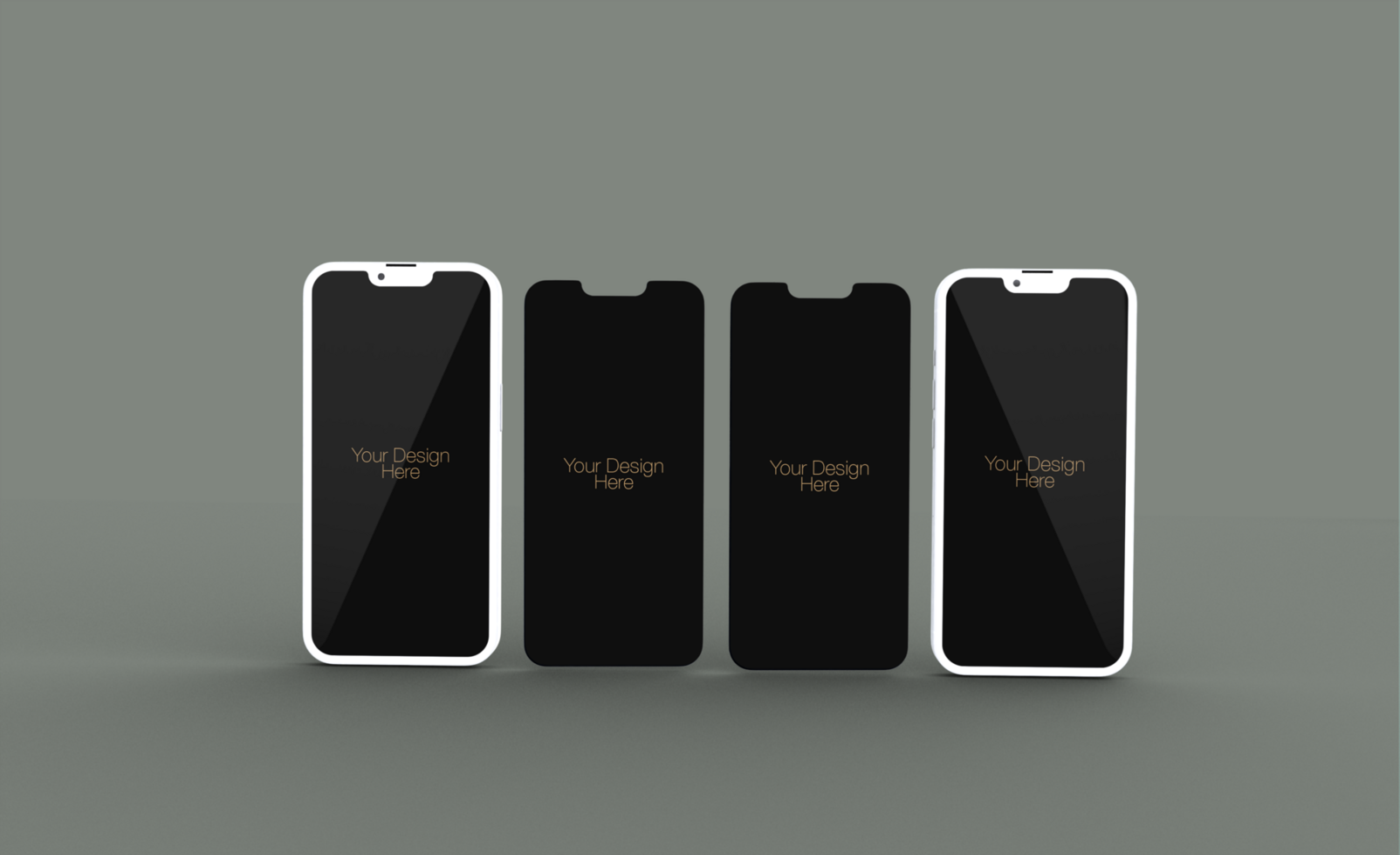 Realistic clay phone mockup design psd