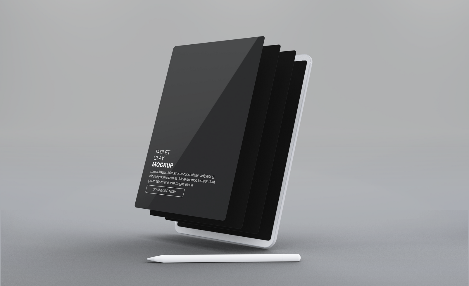 Realistic clay pad mockup design psd