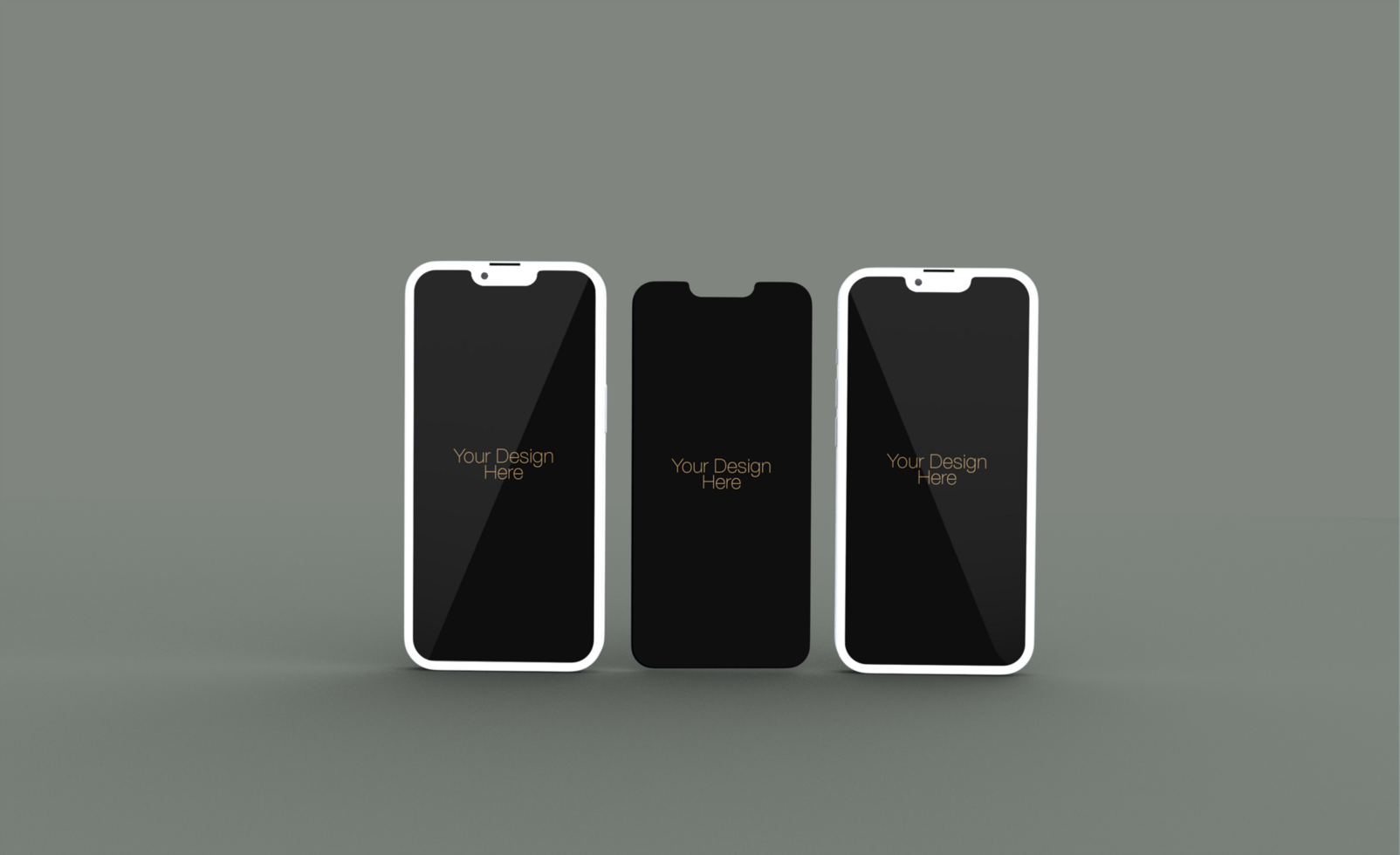 Realistic clay phone mockup design psd