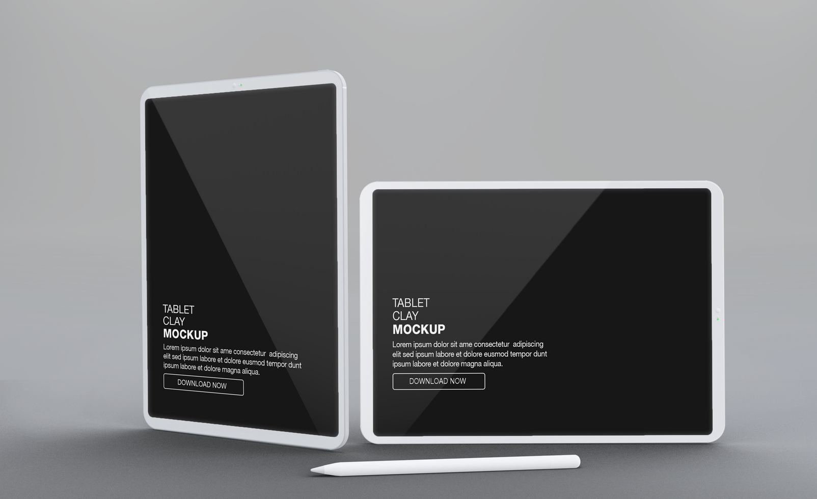 Realistic clay pad mockup design psd