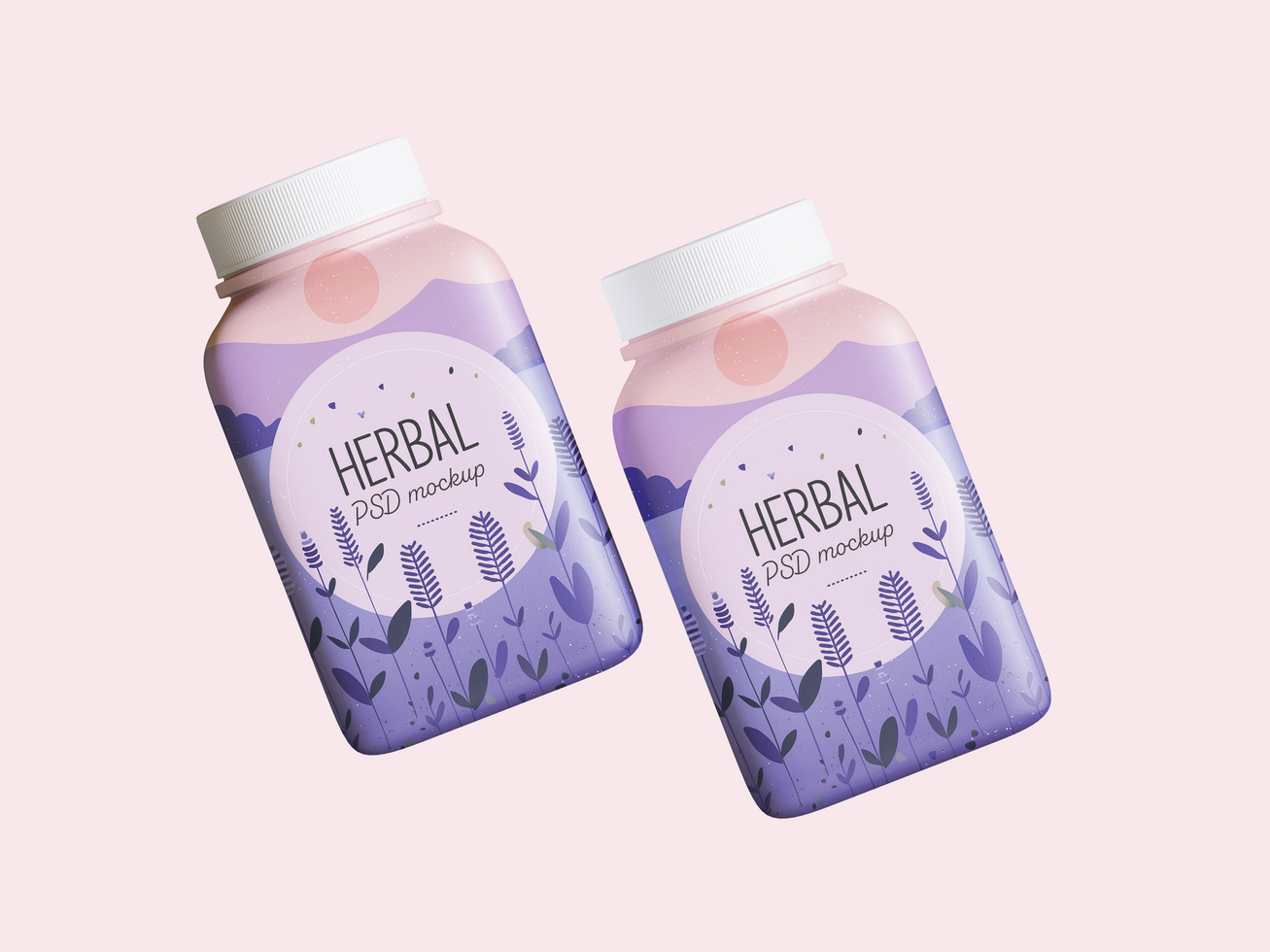 Pill square bottle editable mockup psd