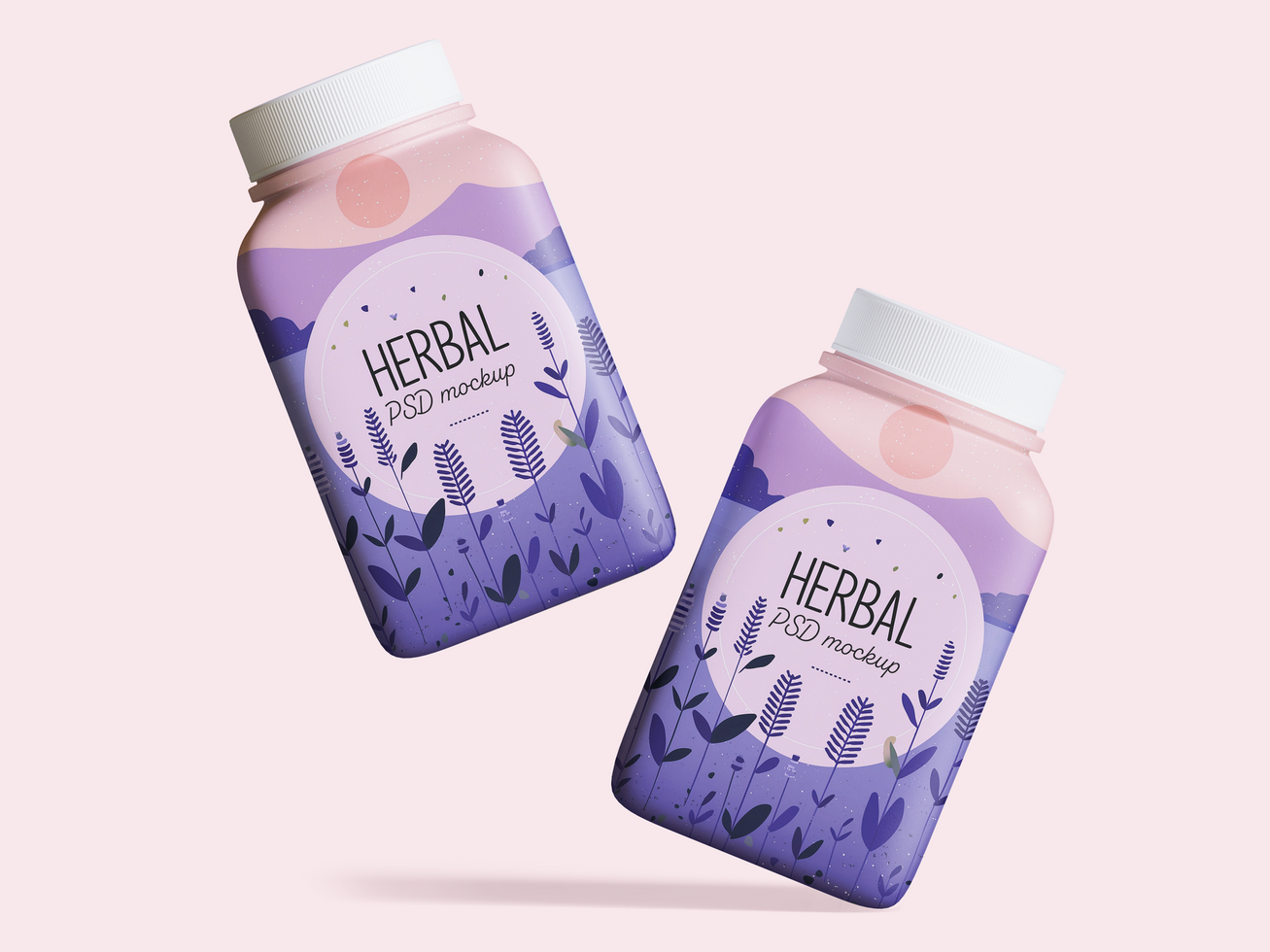 Pill square bottle editable mockup psd