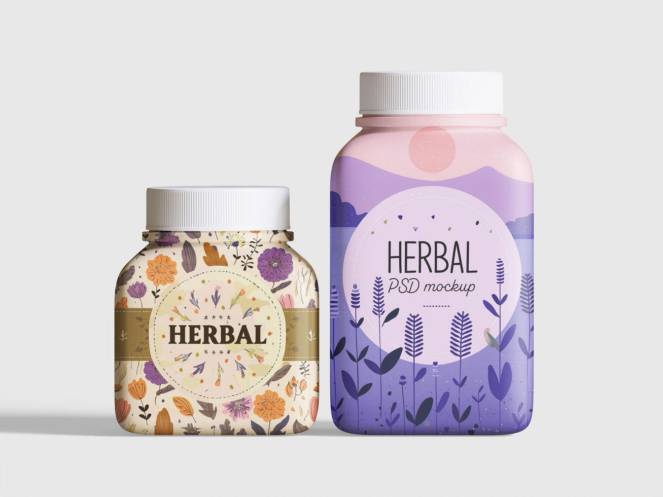 Pill square bottle editable mockup psd