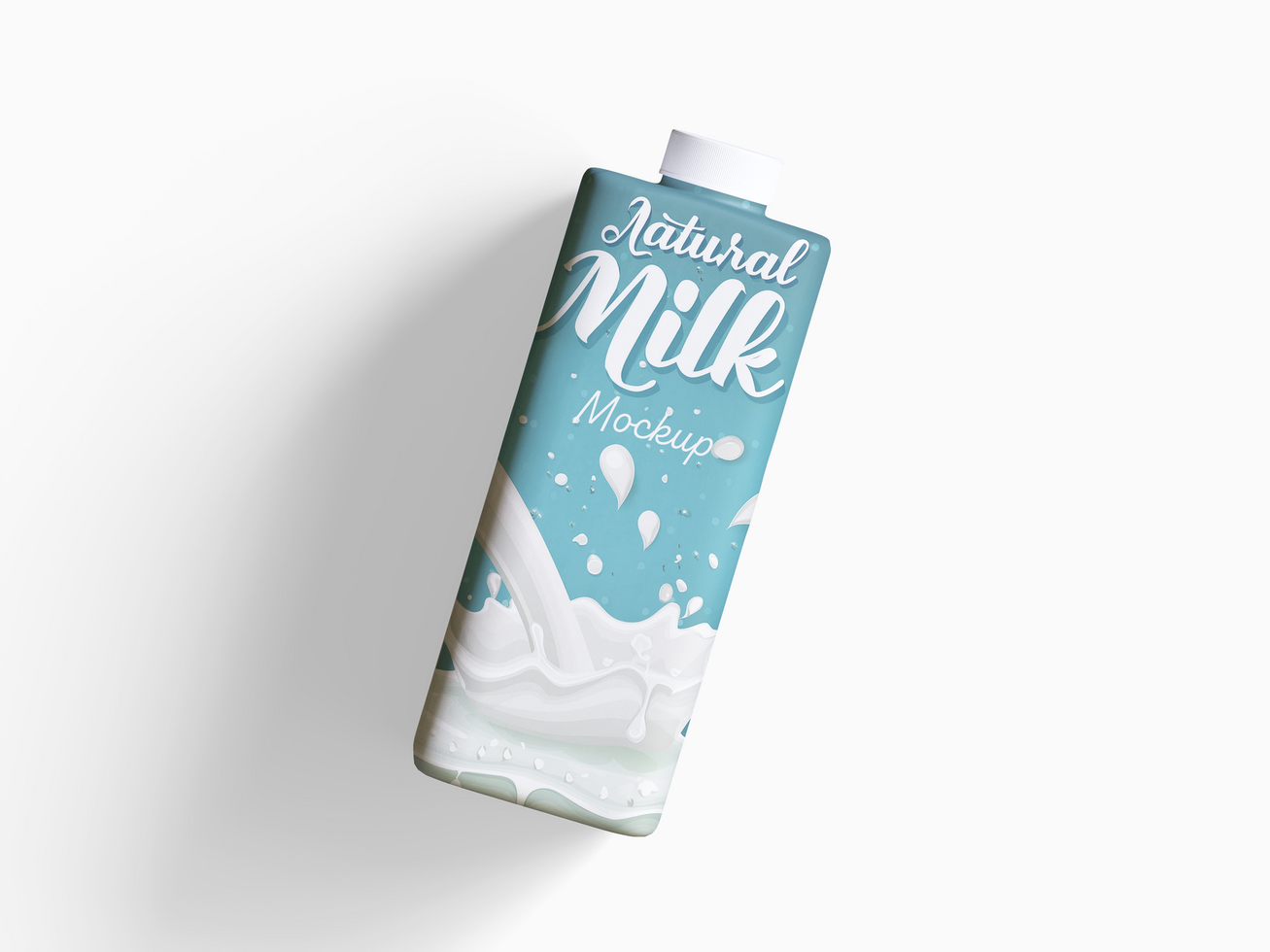 Milk packaging mockup file psd
