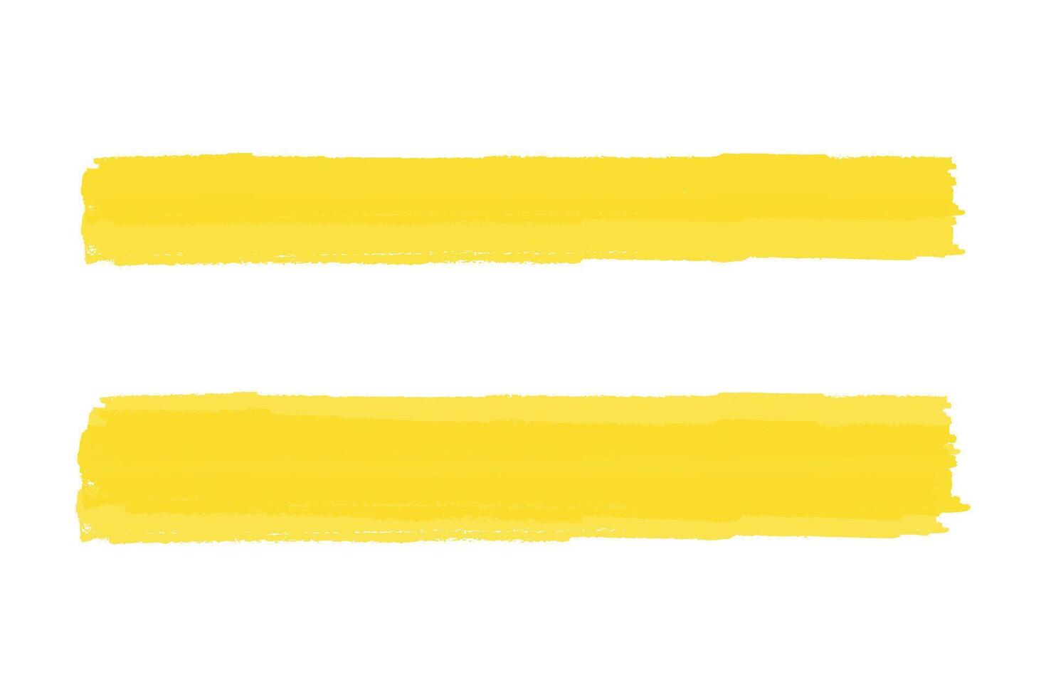 Yellow highlight brush lines design element vector