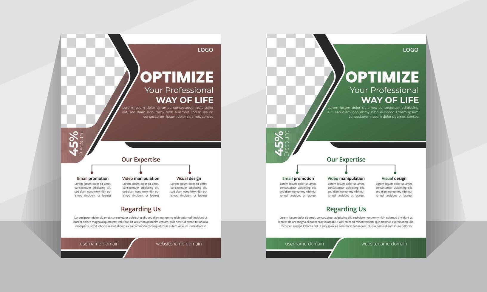 Modern minimal vactor flyer layout design template for business vector
