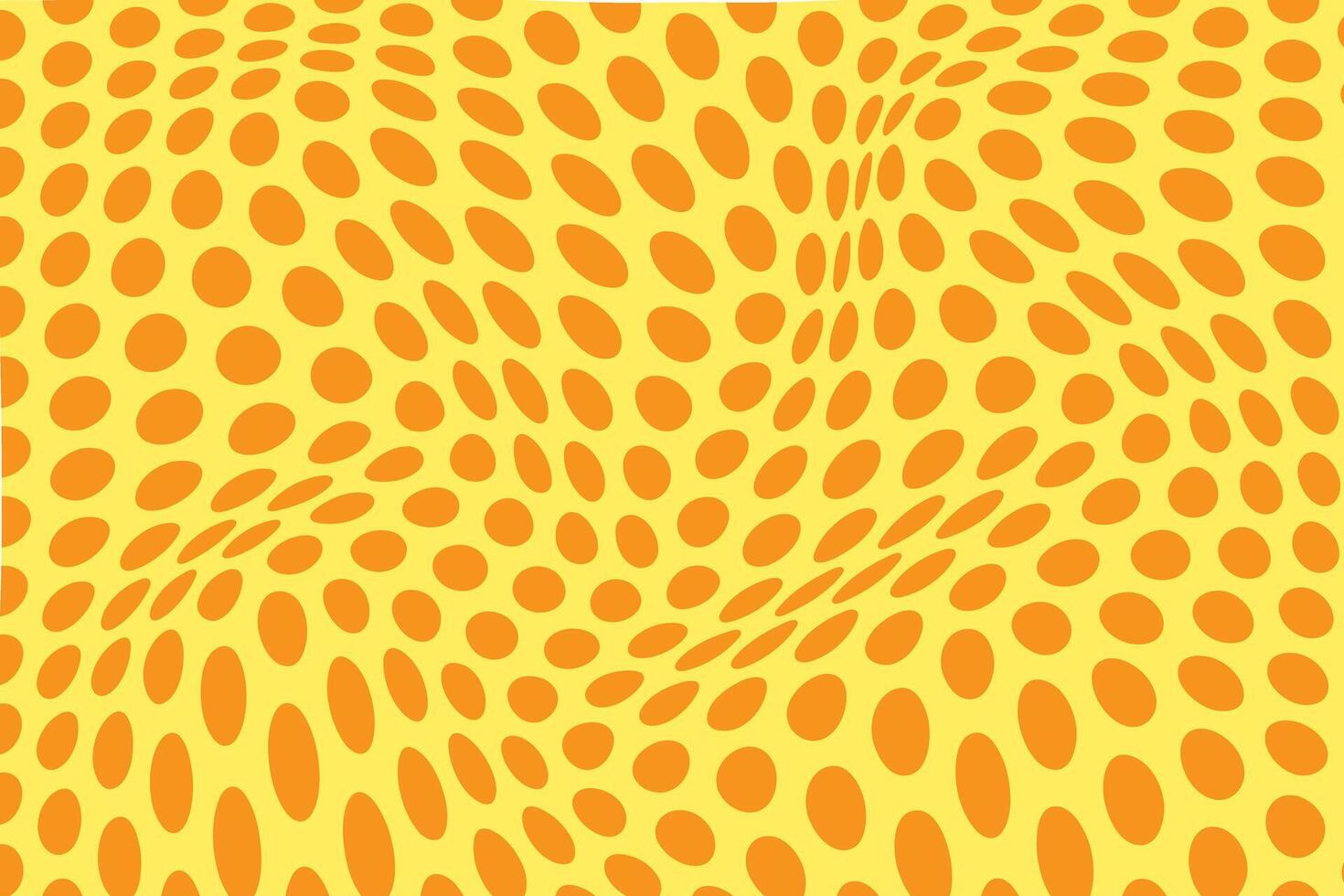 simple abstract orange color polka dot wavy distort pattern on lemonade color background yellow and orange pattern on a yellow background vector