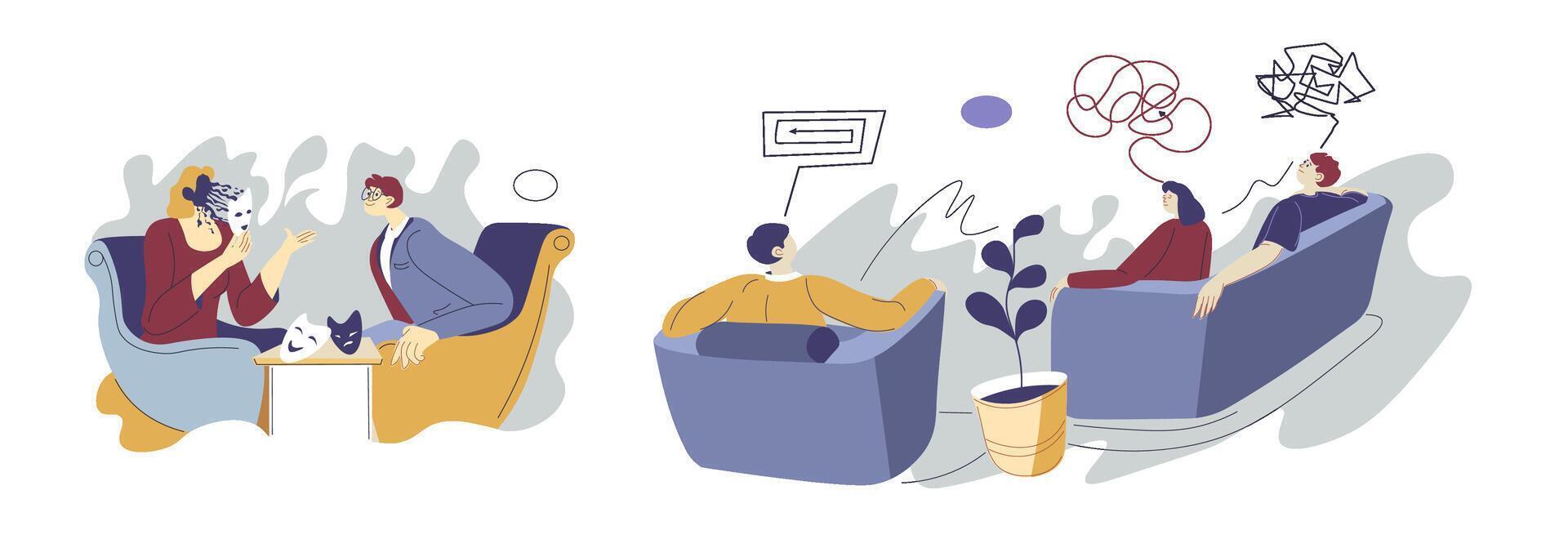 Psychotherapy and Counseling Session vector