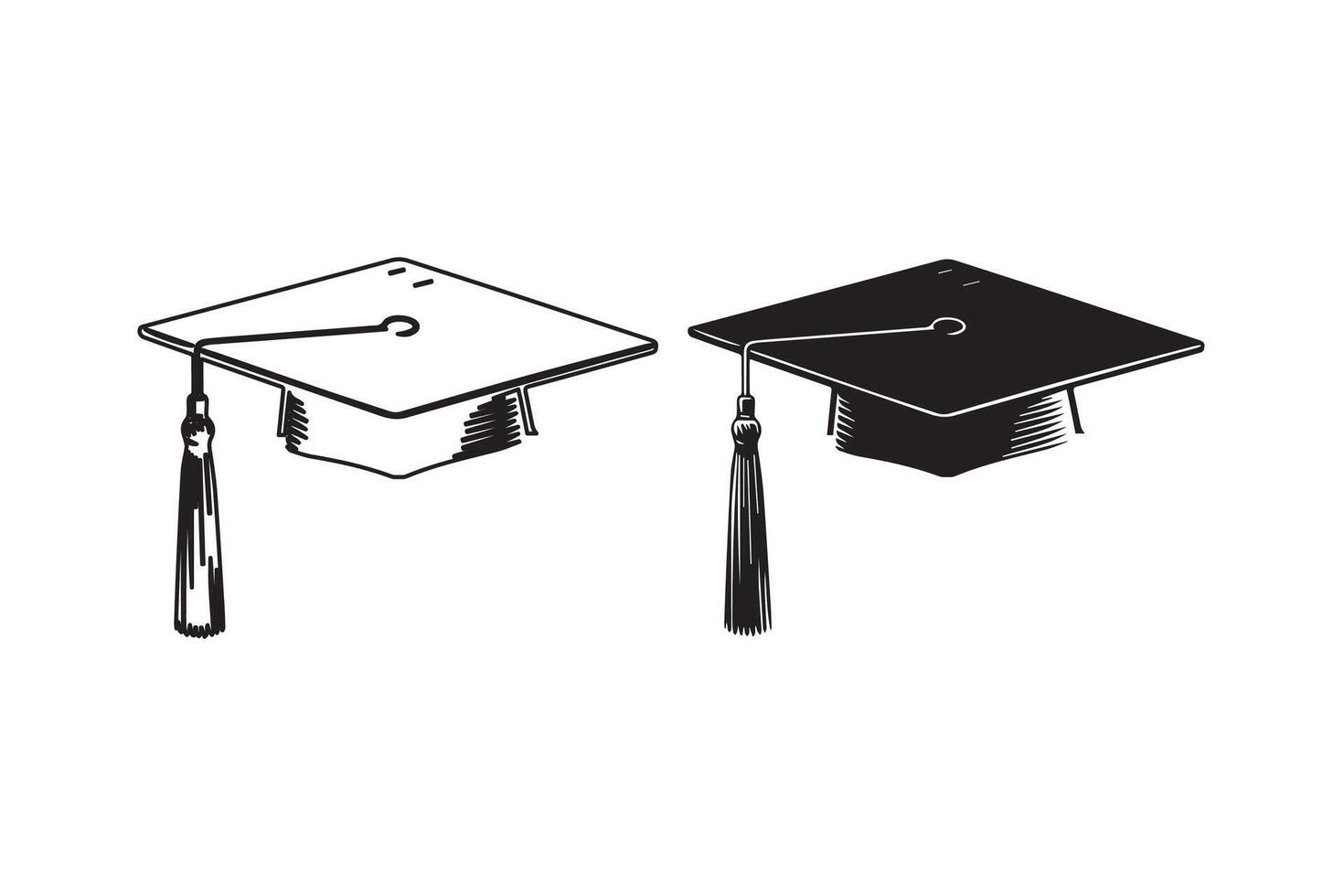 Graduation Cap silhouette Illustration Artwork vector