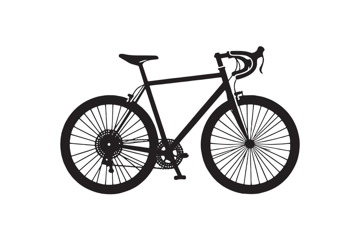 Bicycle Icon silhouette Illustration Artwork vector