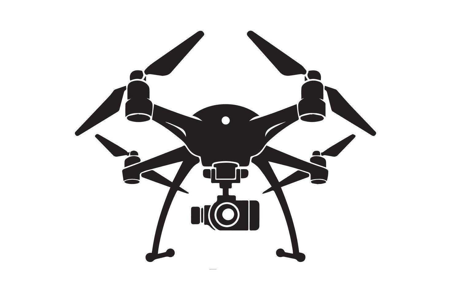 Drone Icon silhouette Illustration Artwork vector