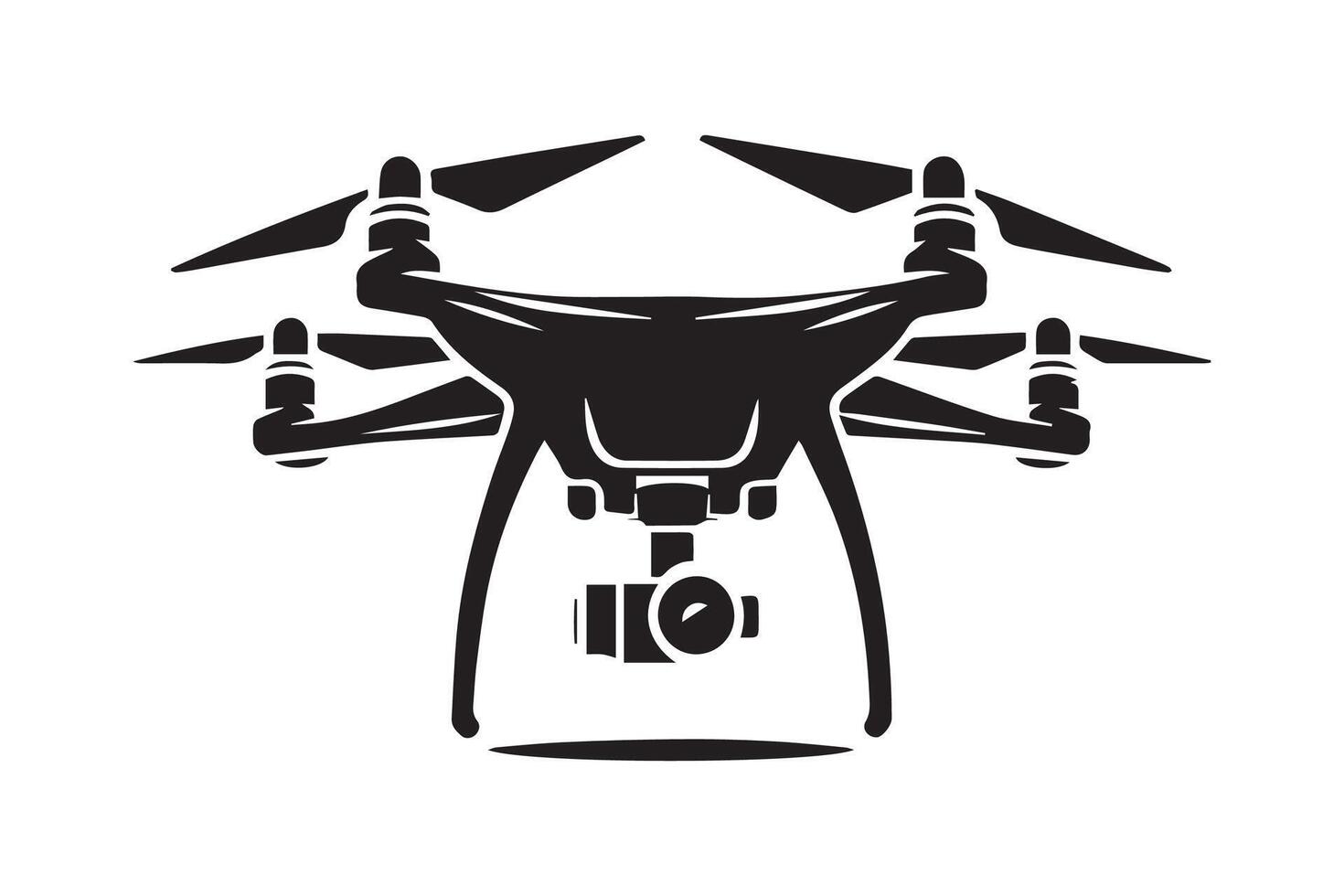 Drone Icon silhouette Illustration Artwork vector
