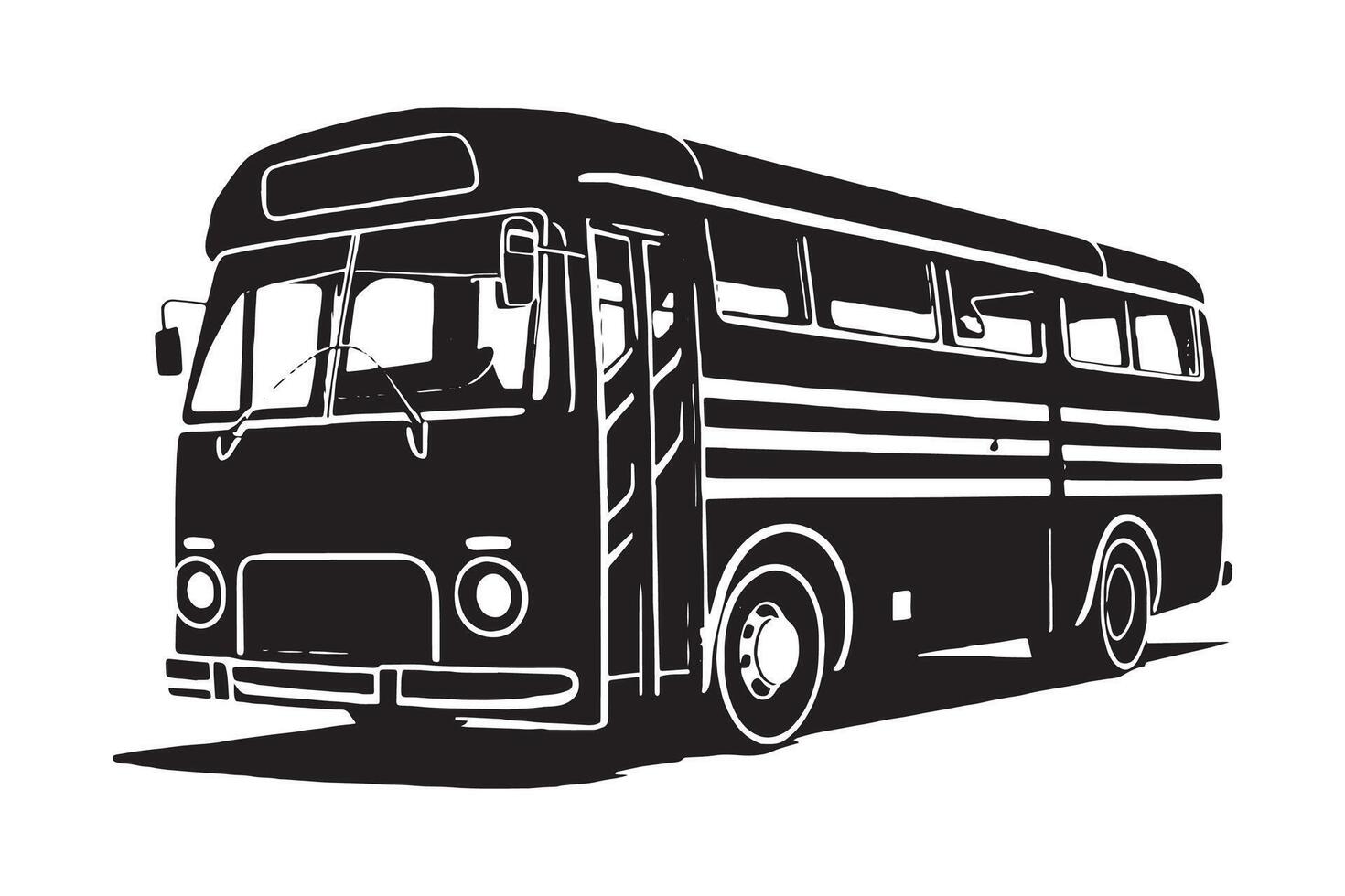 Bus, Coach Vehicle Silhouette artwork vector