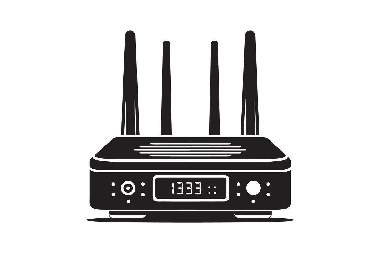 Wi-Fi Router Icon silhouette Illustration Artwork vector