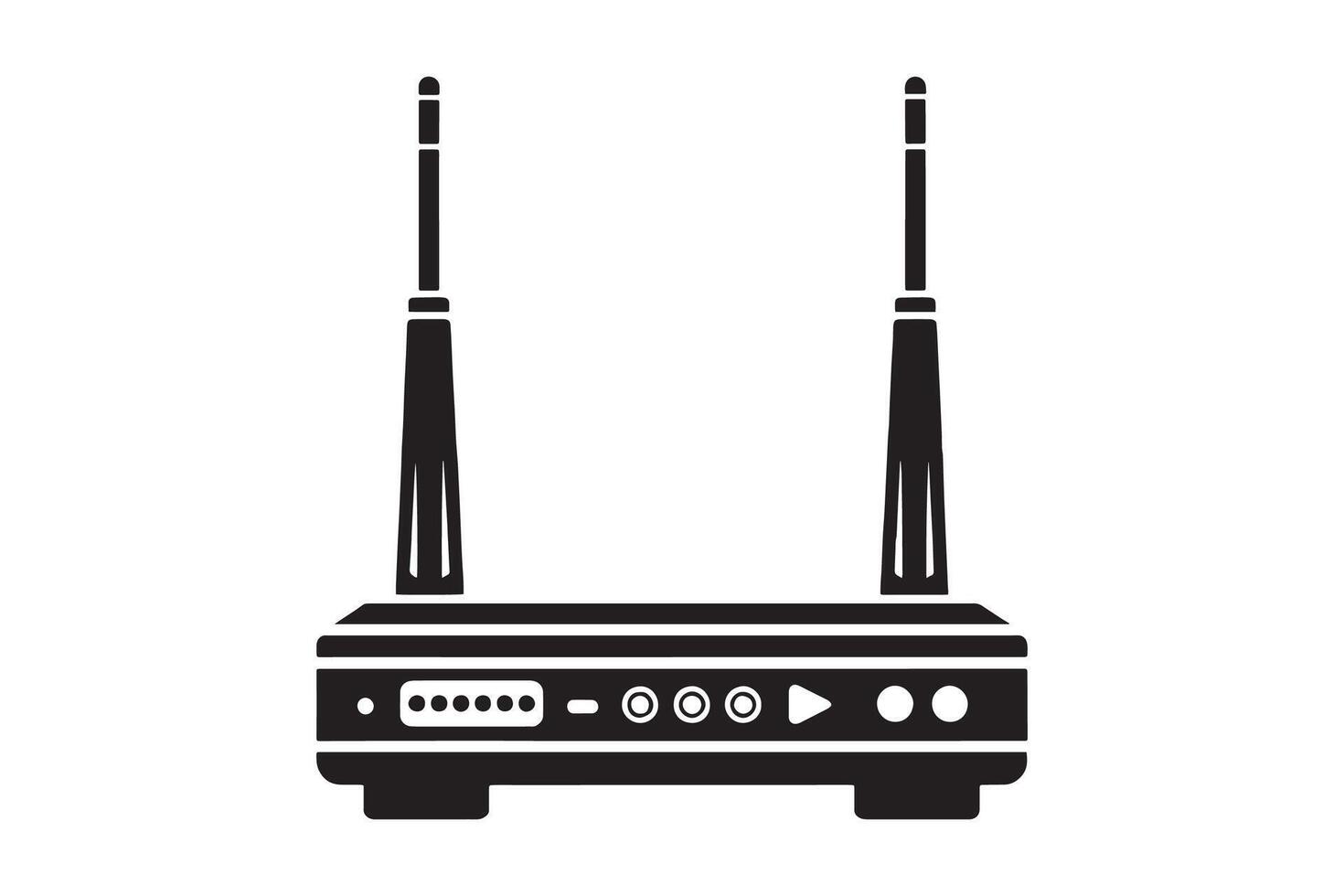Wi-Fi Router Icon silhouette Illustration Artwork vector