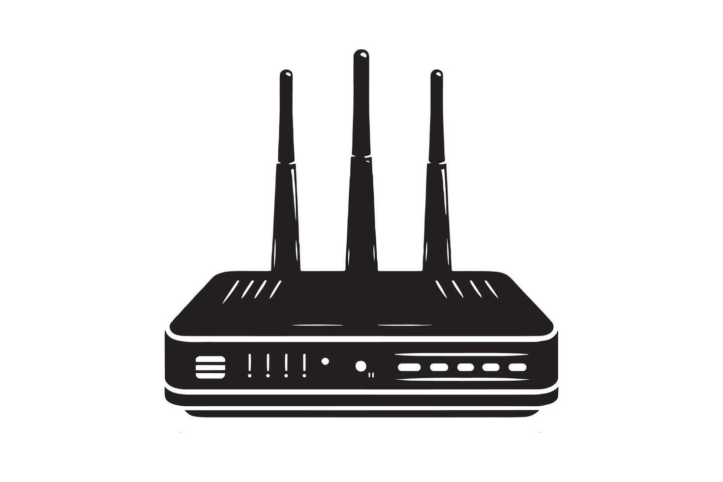 Wi-Fi Router Icon silhouette Illustration Artwork vector