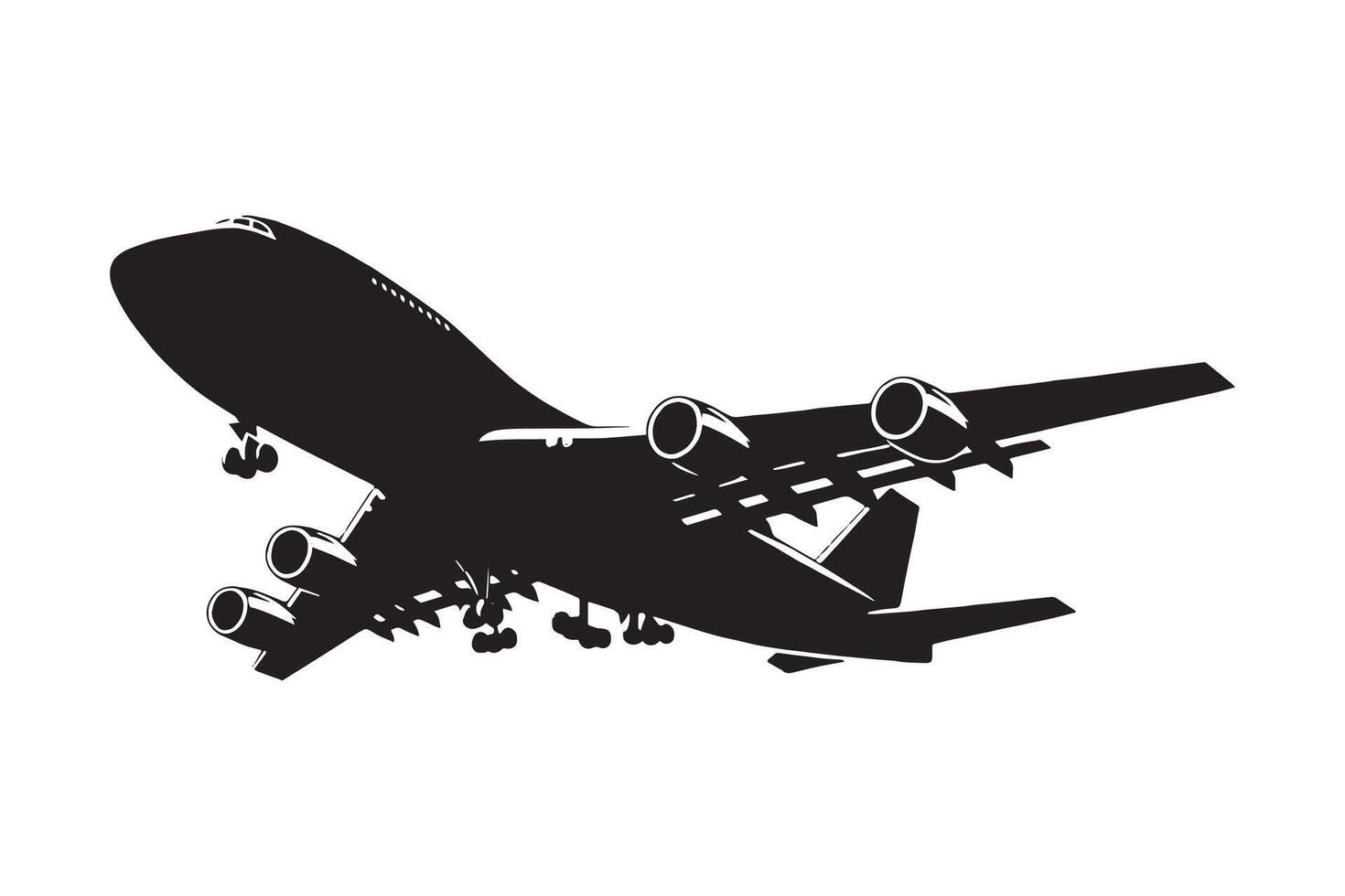 Airplane silhouette Illustration Artwork vector
