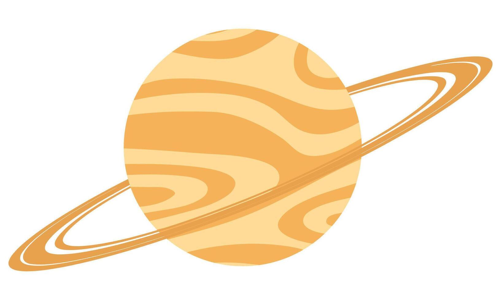 Saturnus flat illustration isolated on white background. vector