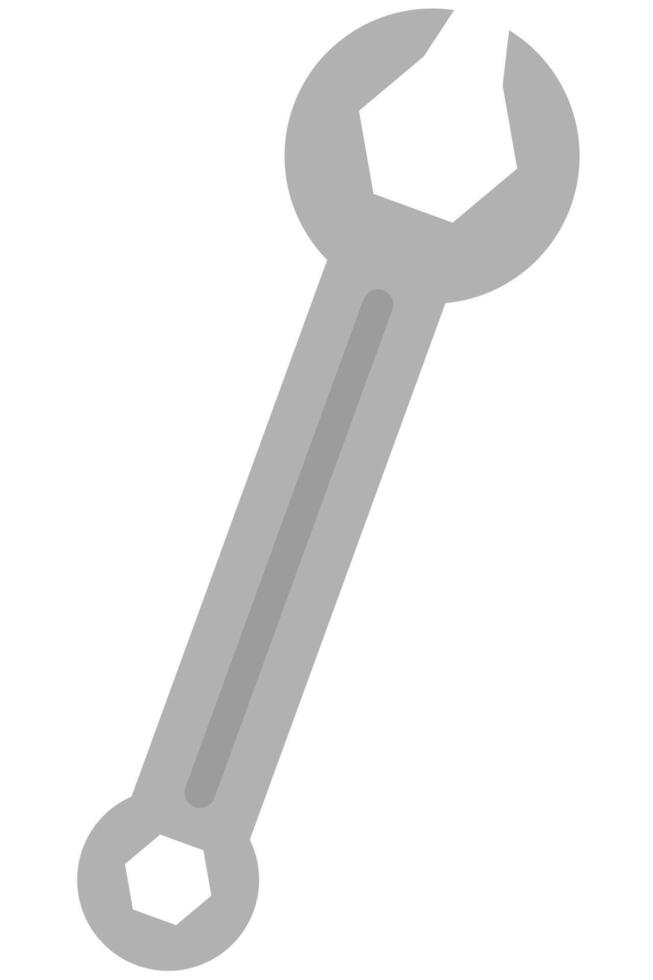 Wrench flat icon for graphic design projects isolated on white background. vector