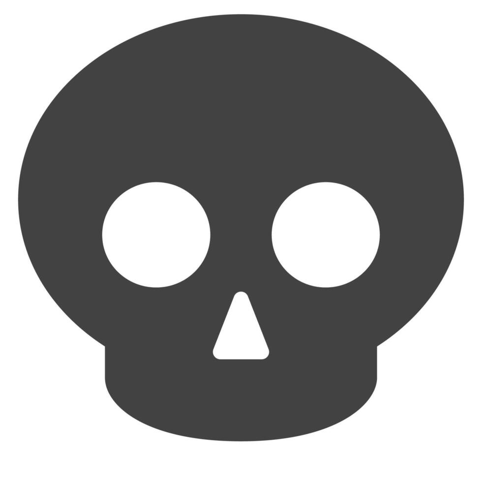 Skull flat icon isolated on white background. vector