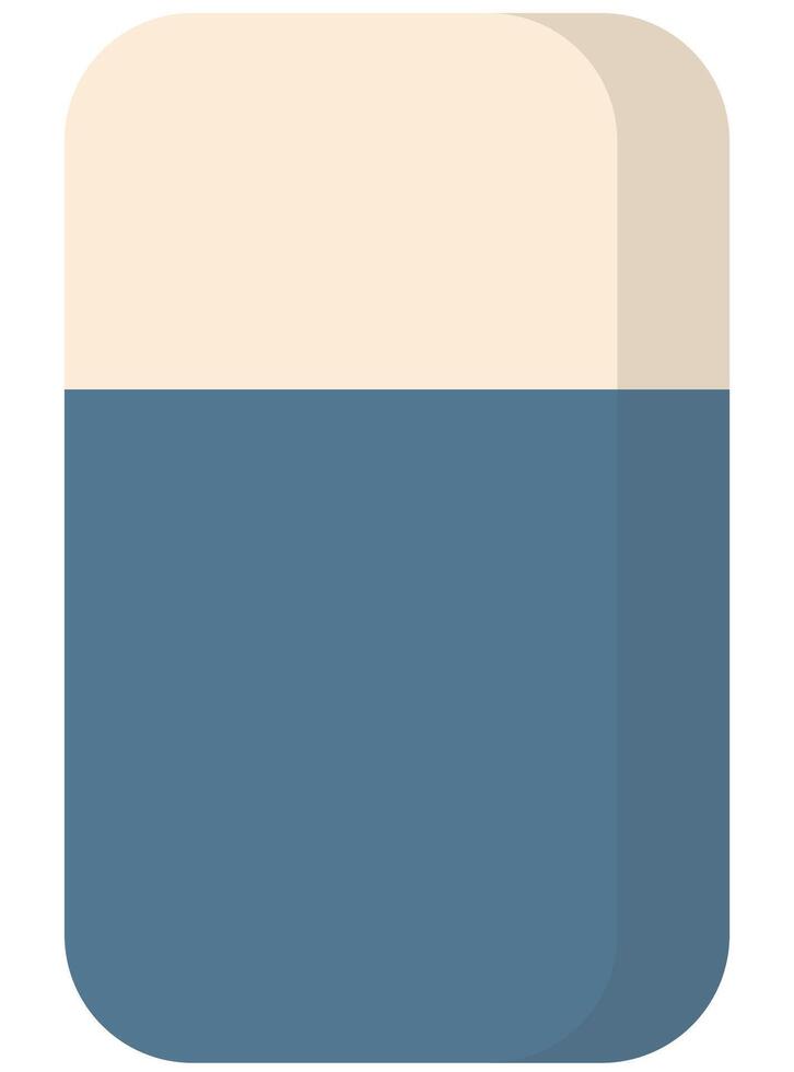 Flat eraser illustration isolated on white background. vector