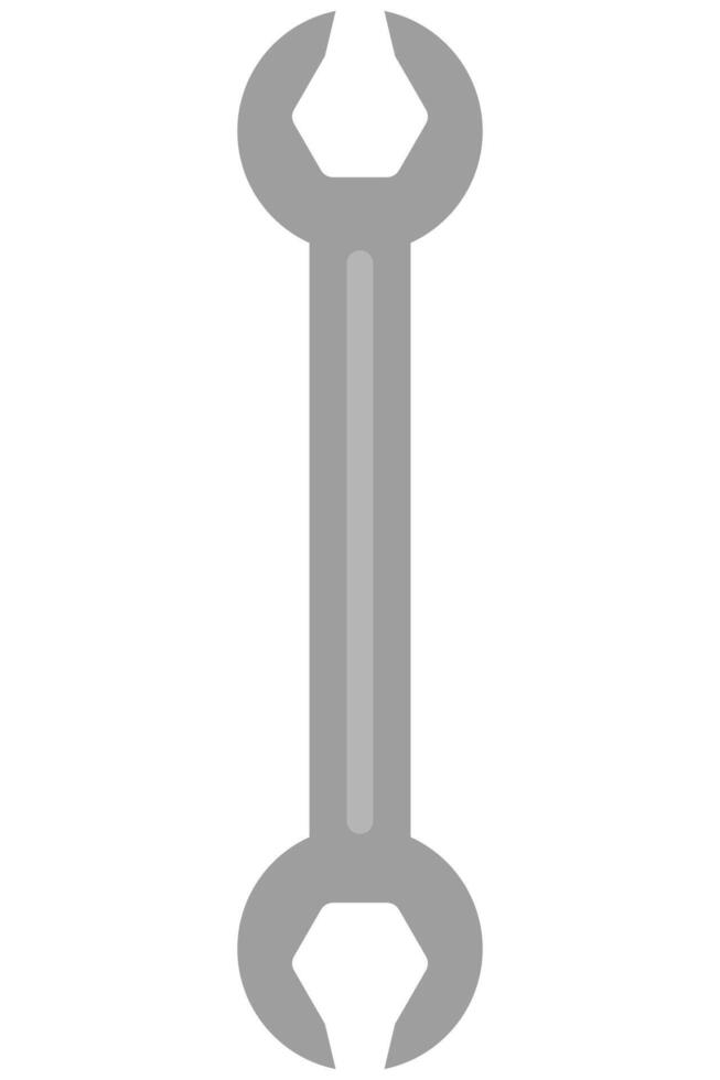Wrench spanner flat icon isolated on white background. vector