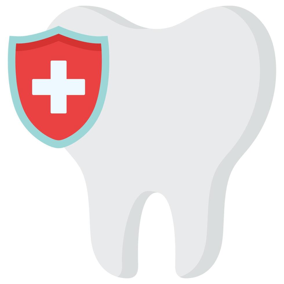 Flat illustration of protect teeth health isolated on white background. vector