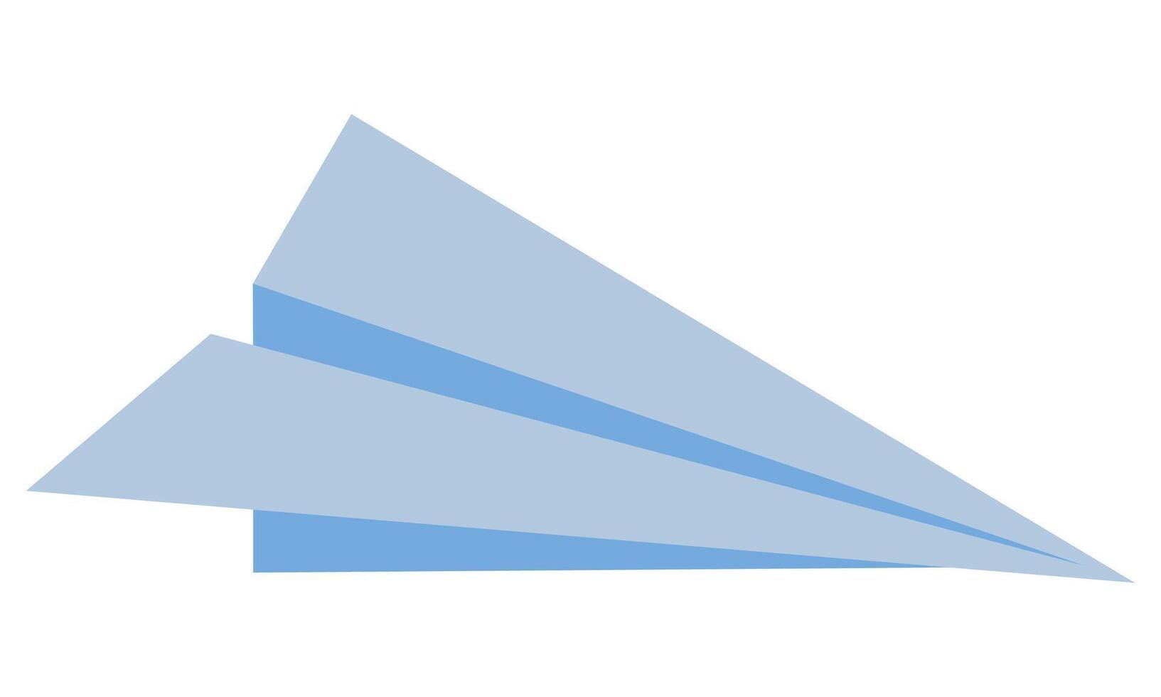 Handmade paper plane isolated on white background. vector