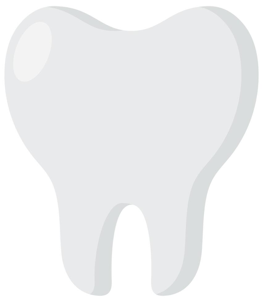 Flat icon of human tooth isolated on white background. vector